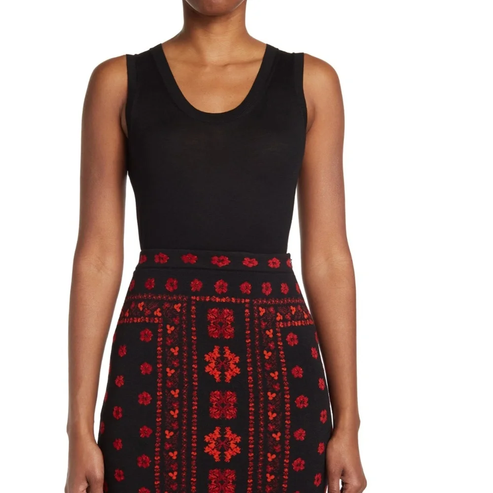 ALEXANDER MCQUEEN Knit Wool Tank Top Black sz. Small, New $449 - Picture 1 of 3